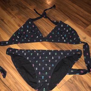 Old navy sz L colorful anchor swim bikini 👙